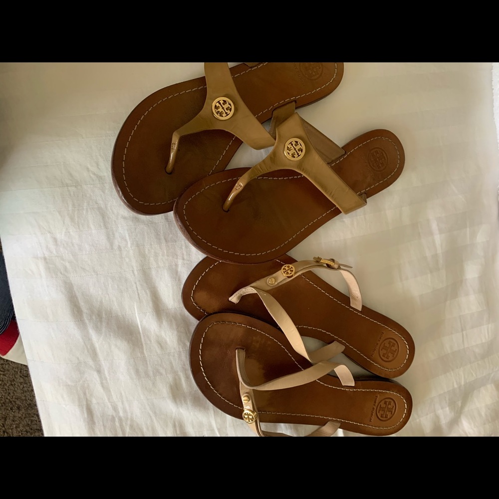 Tory Burch sandals both